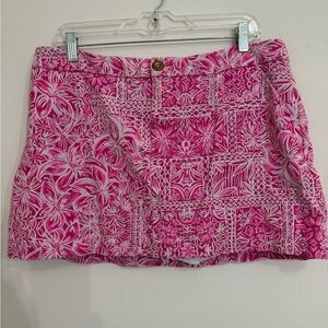Lilly Pulitzer Pink and White Patterned Skort